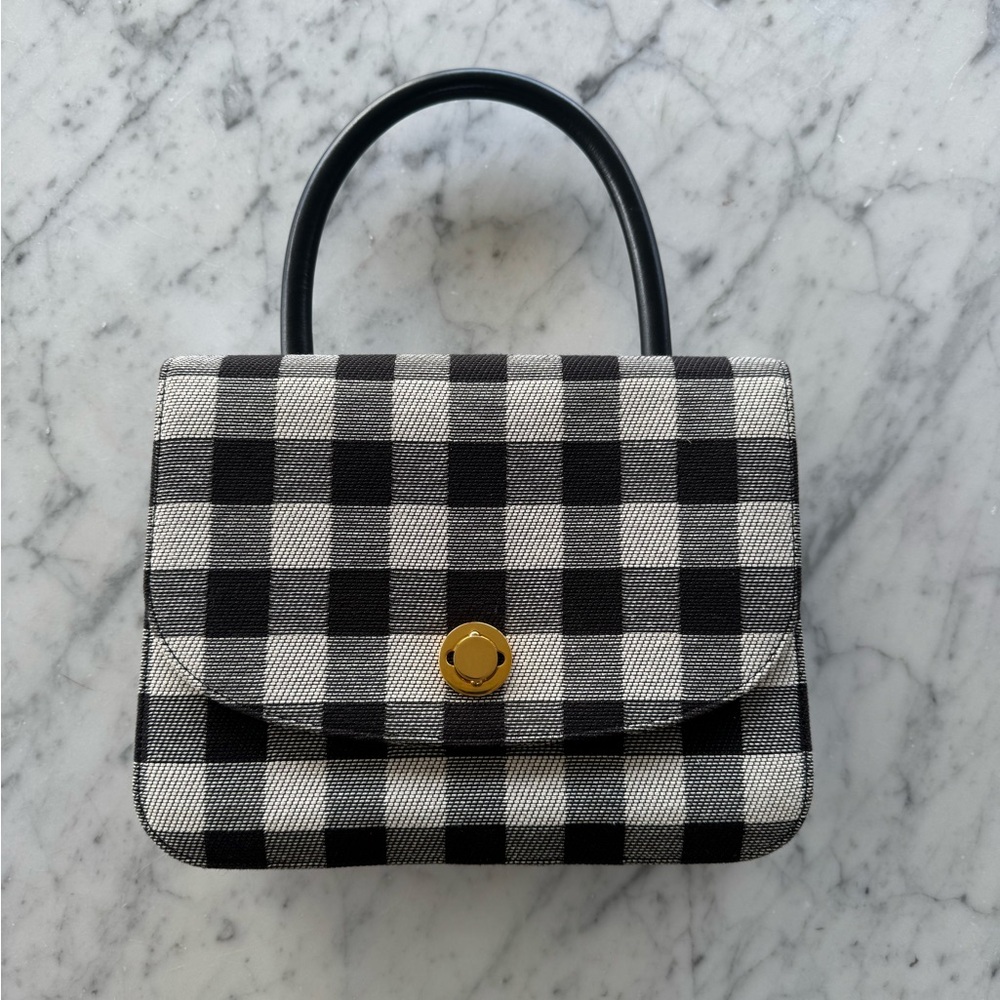 Metropolitan Top Handle Gingham Handbag RARE